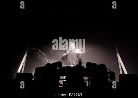 Rome, Italie. 19 juillet, 2018. les Chemical Brothers en concert au rock à Rome. Dans l'image les Chemical Brothers : Crédit Photo Agency indépendante/Alamy Live News Banque D'Images