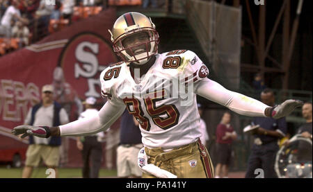 San Francisco, Californie, USA. 23 août, 2003. San Francisco 49ers wide receiver Brandon Lloyd (85) le samedi, 23 août 2003, à San Francisco, Californie. Les 49ers défait les Saints 27-12 dans un match pré-saison. Crédit : Al Golub/ZUMA/Alamy Fil Live News Banque D'Images