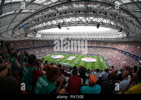 Moscou, Russie. 15 juillet, 2018. Vue générale : Football/soccer Coupe du Monde de la FIFA, Russie 2018 match final entre la France 4-2 Croatie au stade Luzhniki de Moscou, Russie . Credit : Mutsu KAWAMORI/AFLO/Alamy Live News Banque D'Images