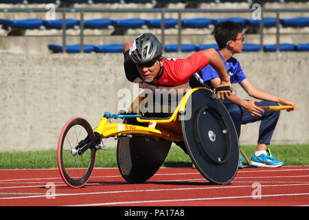 Machida Athletic Stadium, Tokyo, Japon. 1er juillet 2018. Tomoya Ito, le 1 juillet 2018 - Athlétisme : Kanto Para athlétisme Championships Men's 400 T52 finale à Machida Athletic Stadium, Tokyo, Japon. Credit : YUTAKA/AFLO SPORT/Alamy Live News Banque D'Images