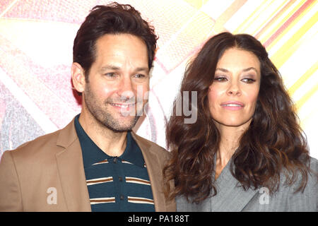 Rome Italie 19 Juillet 2018 - Hôtel de Russie - Une séance de projection de film ANT-MAN et la guêpe Paul Rudd et Evangeline Lilly Crédit : Giuseppe Andidero/Alamy Live News Banque D'Images