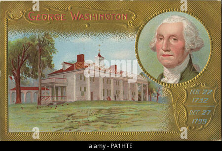 706 George Washington's Birthday, une vue sur le Mont Vernon (NPAR) 18003 Banque D'Images