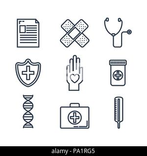 Healthcare medical set icons Illustration de Vecteur