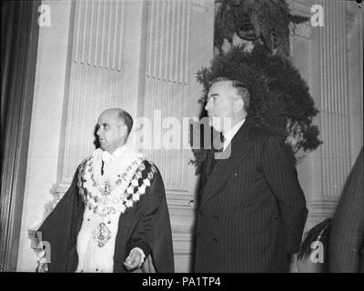 24954 SLNSW 248 maires à l'accueil Premier Ministre M. Menzies Banque D'Images