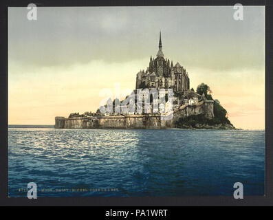 598 East Coast à marée haute, le Mont Saint Michel, France-RCAC2001698478 Banque D'Images