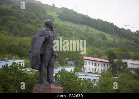 Statue de Lénine dans le Kamchatka Banque D'Images