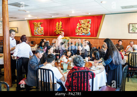Orlando Florida, Chinatown, Lam's Garden Chinese, restaurant restaurants repas manger dehors café cafés bistrot, dim sum, ethnique, dîner, grande famille, tabl Banque D'Images