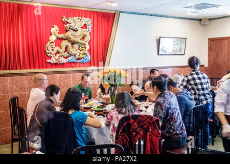 Orlando Florida, Chinatown, Lam's Garden Chinese, restaurant restaurants repas manger dehors café cafés bistrot, dim sum, ethnique, dîner, grande famille, tabl Banque D'Images