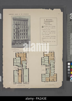 84 Un modèle tenement house. 224-226 Avenue B ; Plan d'étage ; plan d'étages supérieurs (NYPL b12647274-465717) Banque D'Images