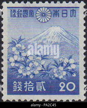 97 Fuji et Sakura 20sen stamp Banque D'Images
