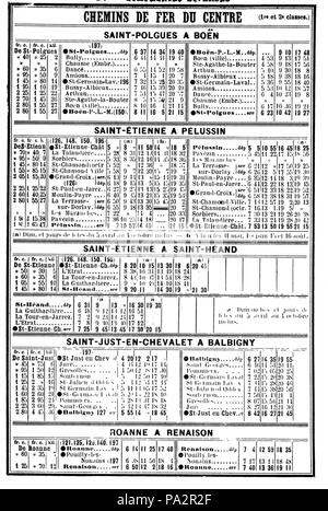 295 Chaix 1914 - Chemins de fer du centre Banque D'Images