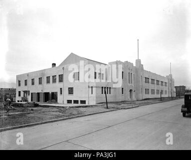 34 Bessborough Armoury en construction Vancouver 1933 Banque D'Images