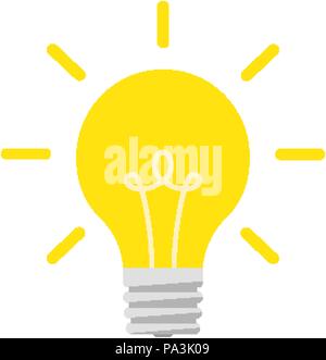 Télévision lightbulb idée concept illustration. Isolé sur fond blanc Illustration de Vecteur