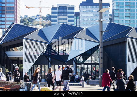 Wellington, Nouvelle-Zélande - 4 juin 2016 : Fonction Wharewaka Centre, situé sur le front de mer de Wellington', est un centre d'accueil de fonction conf Banque D'Images