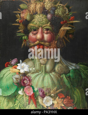 Årstidernas 322 URI Vertumnus målad gud Giuseppe Arcimboldo 1591 av - Skoklosters slott - 91503 Banque D'Images