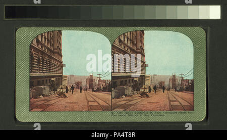 587, rue de la Californie vers le bas de l'hôtel Fairmont, l'incendie qui a ravagé de San Francisco (NYPL b11707375-G90F001 007F) Banque D'Images