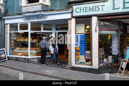 St.Ives La boulangerie de Cornouailles, rue Fore St.Ives Banque D'Images