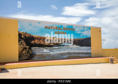 Poster Natural Bridge, Aruba, Caraïbes Banque D'Images