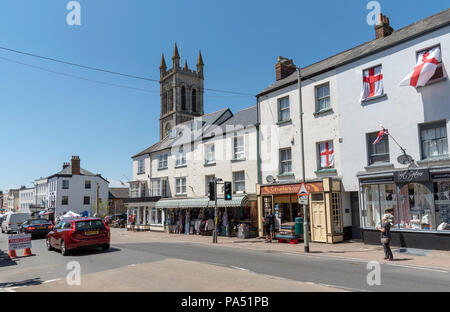 High Street Honiton, Devon, Angleterre, Royaume-Uni, Banque D'Images