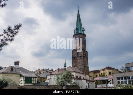 Eglise de Saint Jean Baptiste dans la ville de Frydek-Mistek dans la région de Moravie-Silésie de République Tchèque Banque D'Images