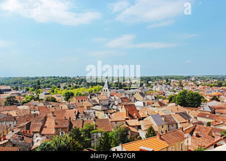 Avis de Chauvigny, France d'en haut de la colline Banque D'Images