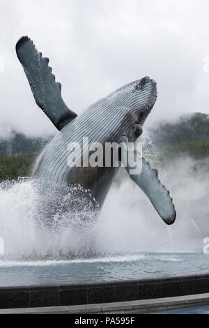 Statue de baleine à Juneau en Alaska Banque D'Images