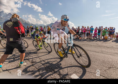 Pierre Roger Latour Tour de France 2018 28 11 La Rosière Rhone Alpes Savoie France Banque D'Images