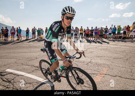 L'équipe de Gregor MÜHLBERGER Bora Hansgrohe Tour de France 2018 28 11 La Rosière Rhone Alpes Savoie France Banque D'Images