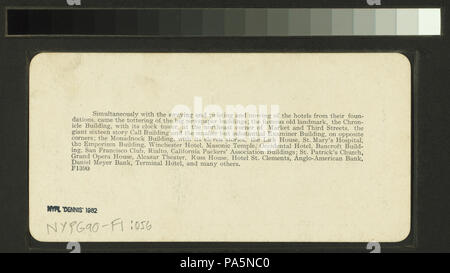 84 Un millionnaire's home sur Van Ness Ave., dévasté par les tremblements de terre et d'incendies, 18 avril 1906 (NYPL b11707375-G90F001 056B) Banque D'Images