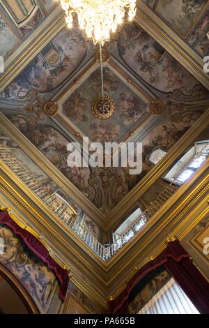 Francesc Pla (El Vigatà) / peintures murales à l'intérieur de la salle centrale du Palais Moja, 1791, Barcelone, Catalogne, Espagne. Banque D'Images