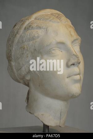 Fulvia Plautilla (ch. 185-211). La seule femme de l'empereur romain Caracalla. Se fut exilé et eventurally tués. Portrait. Fin 2e - début du 3e siècle AD. Musée de l'Acropole. Athènes. La Grèce. Banque D'Images