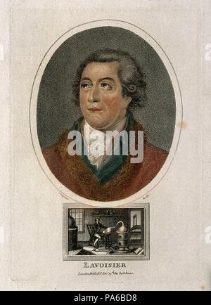 Antoine-Laurent Lavoisier (1743-1794). Musée : collection privée. Banque D'Images