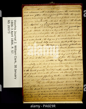 319 Clark Family Collection- Volume 2. Voorhis Journal No 2, page 57, Février 24, 1806 Banque D'Images