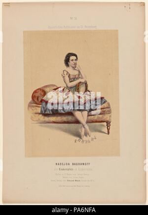 Prima Ballerina Nadejda Bogdanova (1836-1897) comme Esmeralda dans le ballet "La Esmeralda" par C. Pugni und J. Perrot. Musée : Musée National du Théâtre et Musique Art, Saint-Pétersbourg. Banque D'Images