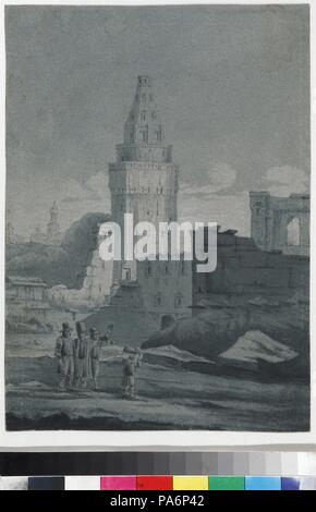 Vue sur les ruines causées par l'explosion d'une bombe dans le Kremlin de Moscou lors de la retraite de l'armée française le soir du 18. Musée : Musée de l'état de A. S. Pouchkine, Moscou. Banque D'Images