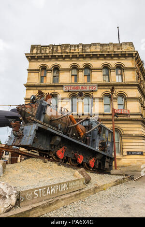 Siège de Steampunk, Oamaru, Otago, île du Sud, Nouvelle-Zélande Banque D'Images