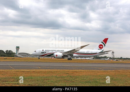 L'aéroport de Farnborough, Hampshire, Royaume-Uni. 20 juillet 2018. Boeing 787-9 Dreamliner, Farnborough Farnborough Airport, Hampshire, au Royaume-Uni, 20 juillet 2018, photo de Richard Goldschmidt : Riche de crédit Gold/Alamy Live News Banque D'Images