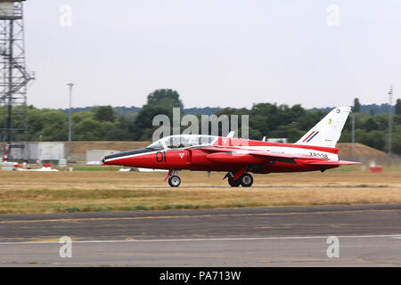 L'aéroport de Farnborough, Hampshire, Royaume-Uni. 20 juillet 2018. Folland Gnat T Mk1, de Farnborough Farnborough Airport, Hampshire, au Royaume-Uni, 20 juillet 2018, photo de Richard Goldschmidt : Riche de crédit Gold/Alamy Live News Banque D'Images