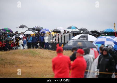 L'Inde Shubhankar Sharma tees au large de la 15e trou lors de la deuxième ronde de la 147e à l'Open de Golf de Carnoustie Carnoustie Golf Links, Angus, l'Écosse, le 20 juillet 2018. Credit : Koji Aoki/AFLO SPORT/Alamy Live News Banque D'Images