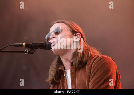 Pori, Finlande. 20 juillet 2018. Groupe britannique de la scène Jungle au Finnish open air festival de Jazz de Pori. Banque D'Images