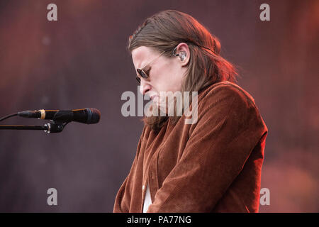 Pori, Finlande. 20 juillet 2018. Groupe britannique de la scène Jungle au Finnish open air festival de Jazz de Pori. Banque D'Images