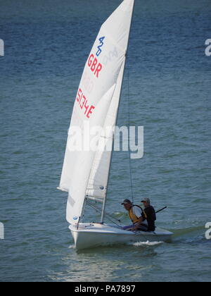 Sheerness, Kent, UK. 21 juillet, 2018. Météo France : une journée ensoleillée et chaude de Sheerness, Kent. Credit : James Bell/Alamy Live News Banque D'Images