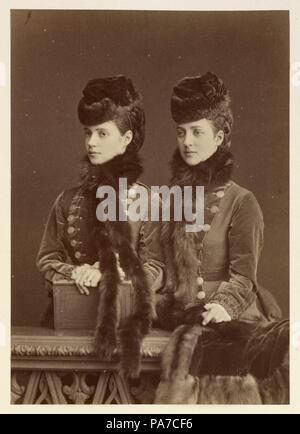 Tsesarevna Maria Feodorovna (1847-1928), plus tard impératrice de Russie, et de la princesse de Galles (1844-1925), plus tard la reine Alexandra. Musée : l'État russe et Film Photo Archive, Moscow. Banque D'Images