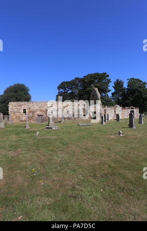 Ruine de St Andrew's Kirk Bouaye East Lothian Ecosse Juillet 2018 Banque D'Images