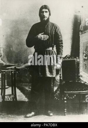Portrait de Grigori Efimovitch Raspoutine (1869-1916). Musée : collection privée. Banque D'Images