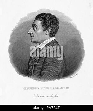 Portrait du mathématicien Joseph-Louis Lagrange (1736-1813). Musée : collection privée. Banque D'Images