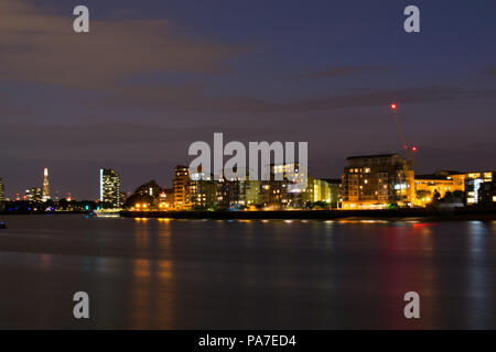 Les longues expositions à Londres, extraite du côté de Greenwich.trépied, Nikon D3300, 30 sec, le trépied d'exposition Banque D'Images