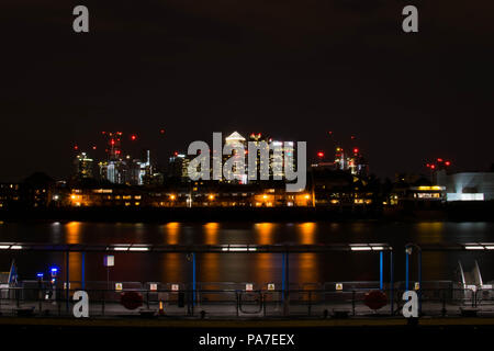 Les longues expositions à Londres, extraite du côté de Greenwich.trépied, Nikon D3300, 30 sec, le trépied d'exposition Banque D'Images