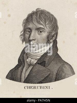 Portrait du compositeur Luigi Cherubini (1760-1842). Musée : collection privée. Banque D'Images