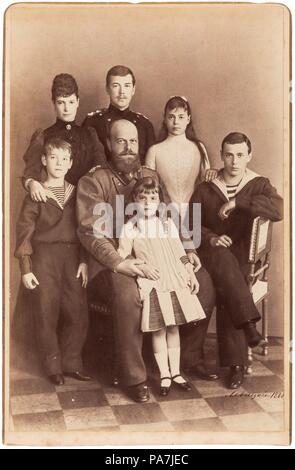 Les Romanov : La famille de l'empereur Alexandre III. Musée : collection privée. Banque D'Images